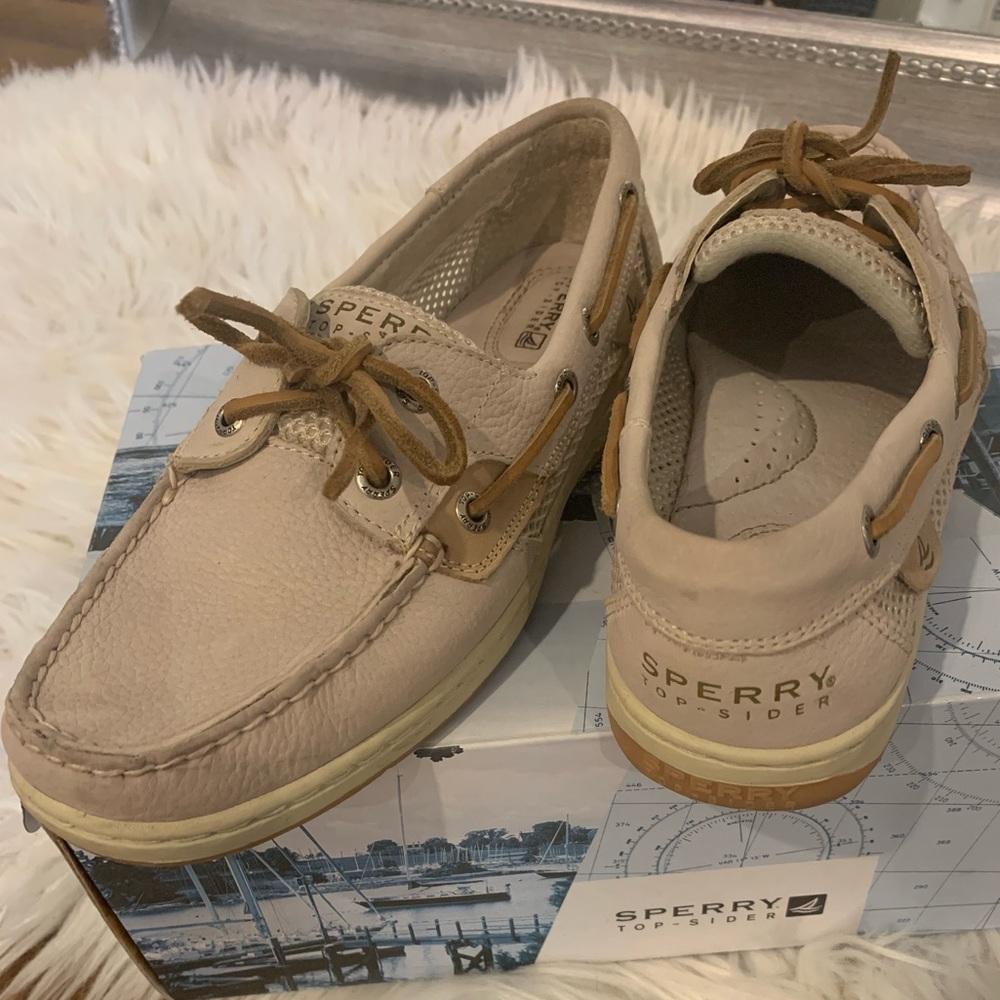 Beige Sperry Boat shoes, Excellent Condition